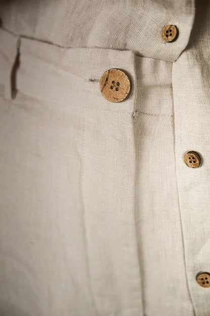 Tailored Linen Pant - Natural
