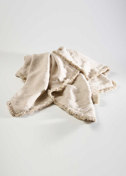 The Céleste Fringe Throw | Natural