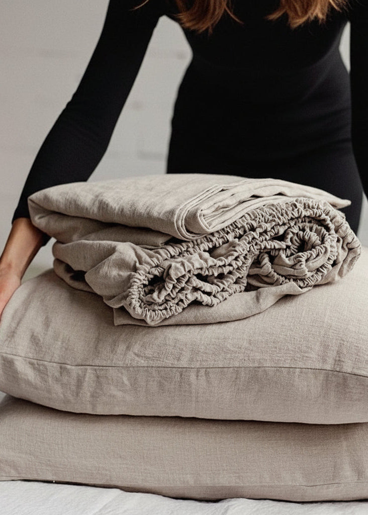 Majeste® Linen Pillowcases in Natural  | Made in New Zealand