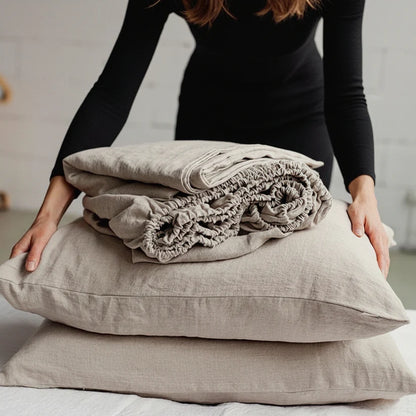 Majeste® Linen Fitted Sheet | Natural | Made in New Zealand