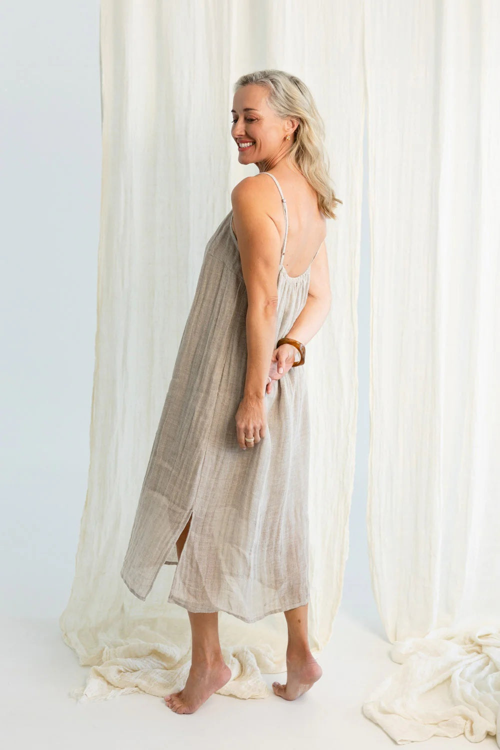 Luxe Linen Slip - Natural