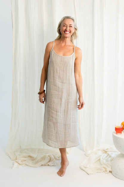 Luxe Linen Slip - Natural