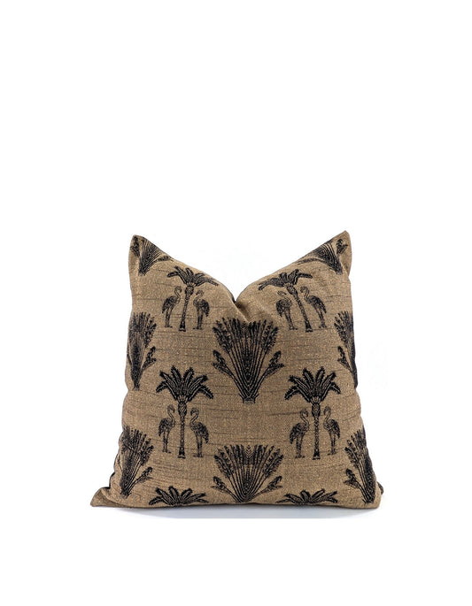 Gold & Black Palm Cushion