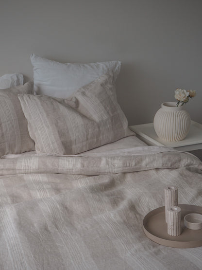 Linen Duvet Cover Set | Stripe | Made in New Zealand