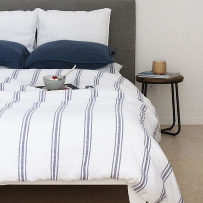 100% Pure Linen Fabric - Royal Stripe- 280cm