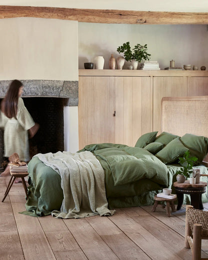 Greenstone Linen Duvet Cover Set  | European Oeko-Tex® certified