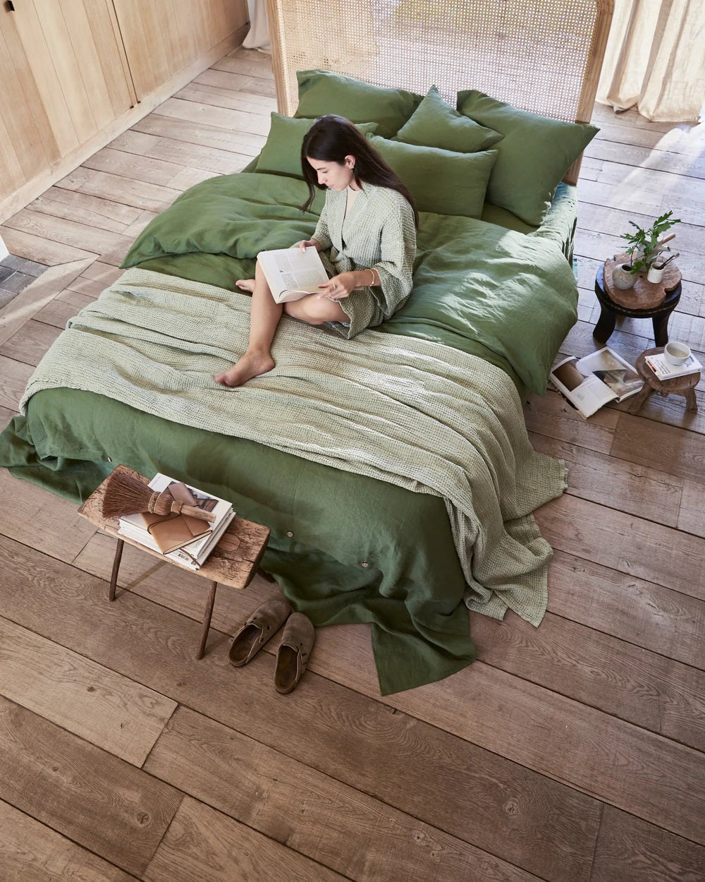 Greenstone Linen Duvet Cover Set  | European Oeko-Tex® certified