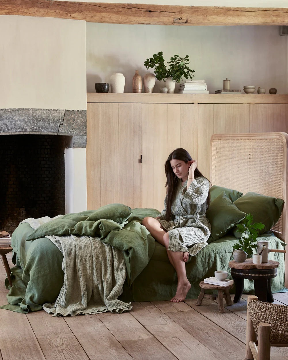 Greenstone Linen Duvet Cover Set  | European Oeko-Tex® certified