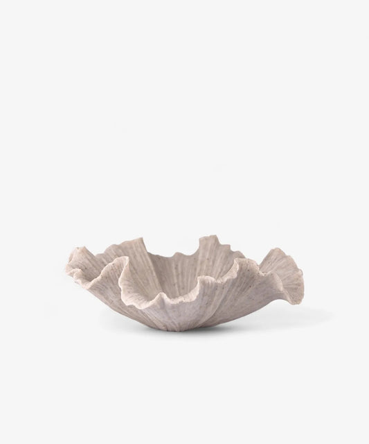 Ribbed Shell Bowl - White