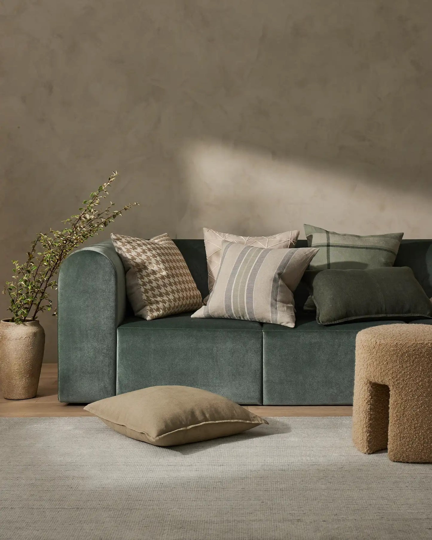Houndstooth Cushion | Oatmeal