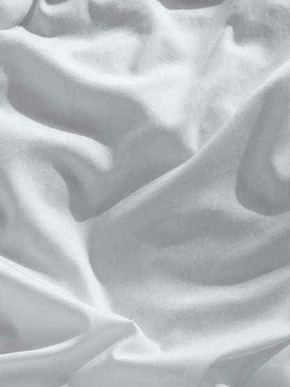 Egyptian Cotton Grosgrain Sheet Set | Pure White