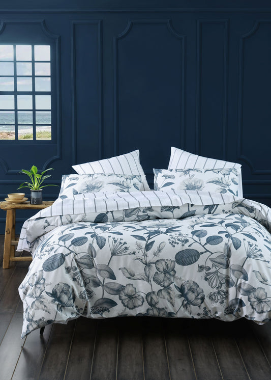 Botanical Duvet Cover Set – Bluestone