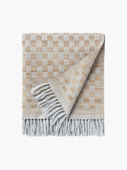 Wool & Silk Throw - Sky