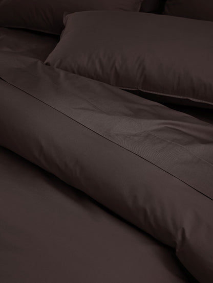 Everyday 250TC Cotton Duvet Cover Set | Chocolate
