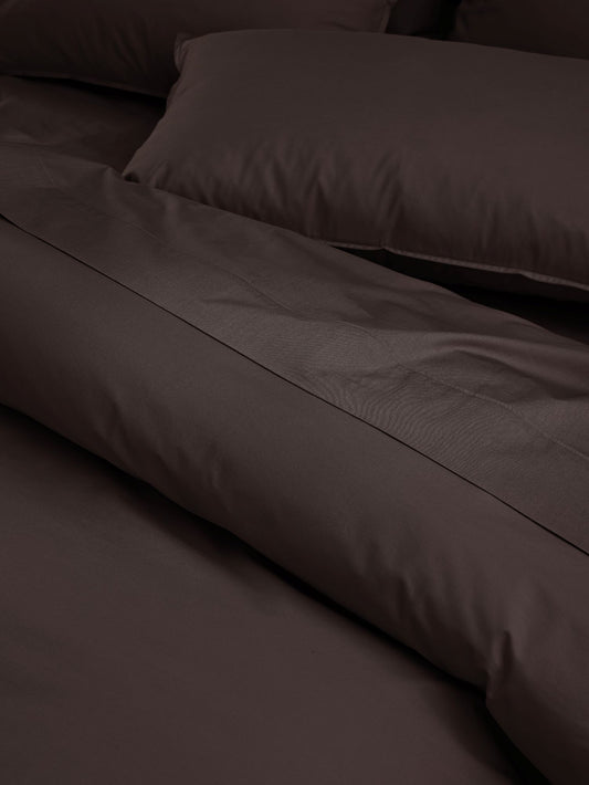 Everyday 250TC Cotton Duvet Cover Set | Chocolate