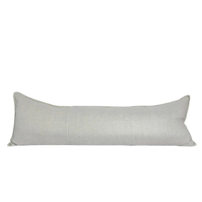 Long Linen Lumbar Cushion in Putty