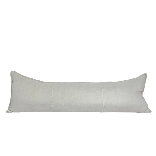 Long Linen Lumbar Cushion in Putty