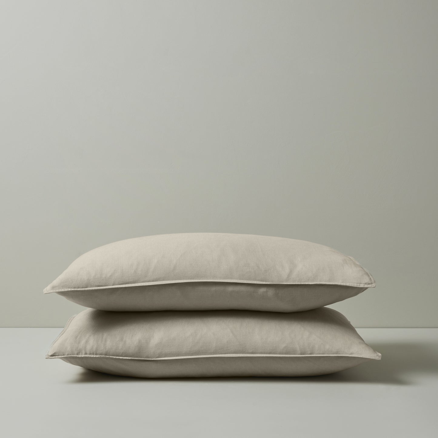 French Flax Linen Pillowcases | Pebble