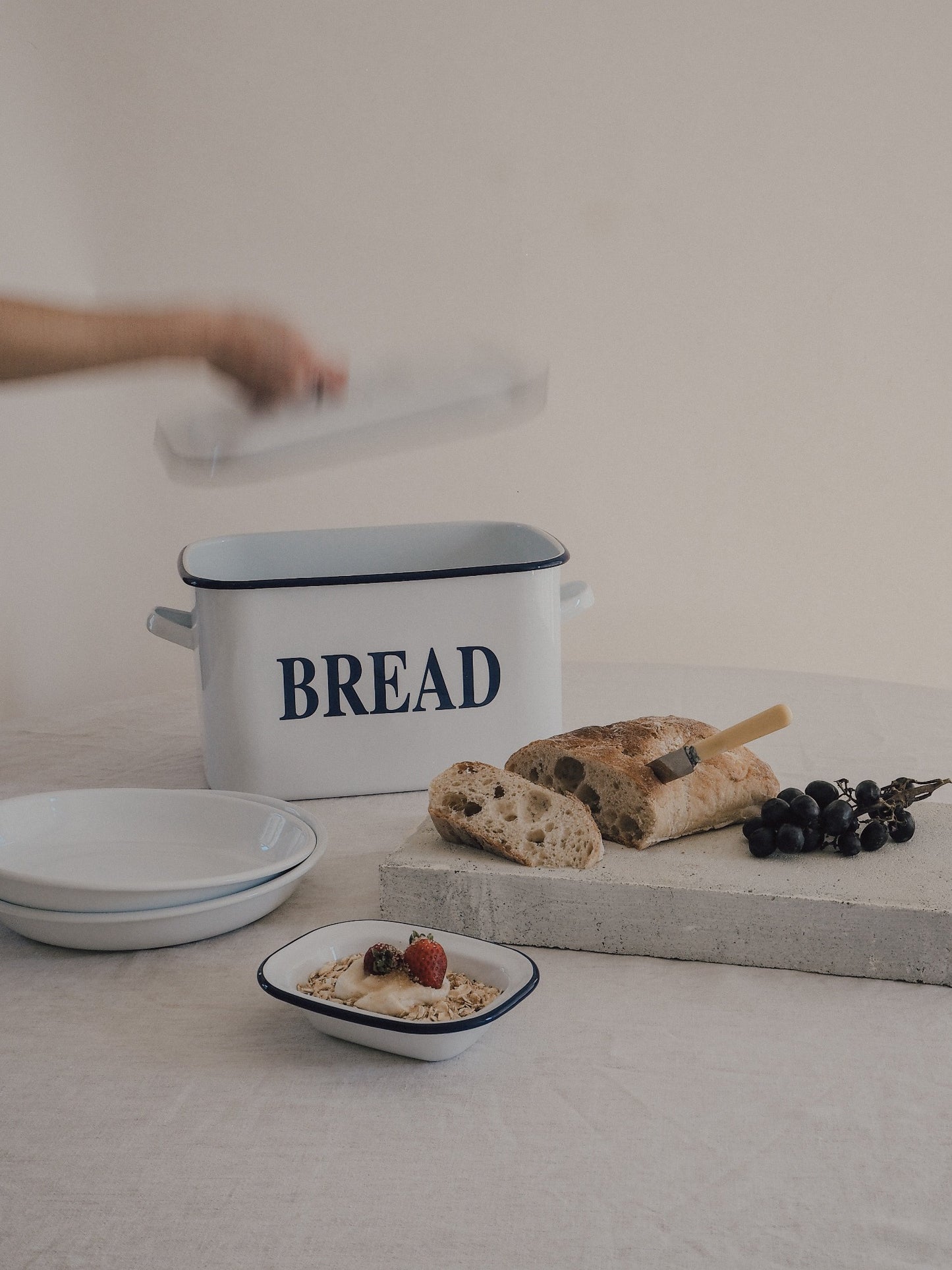 Enamel Bread Storage Box