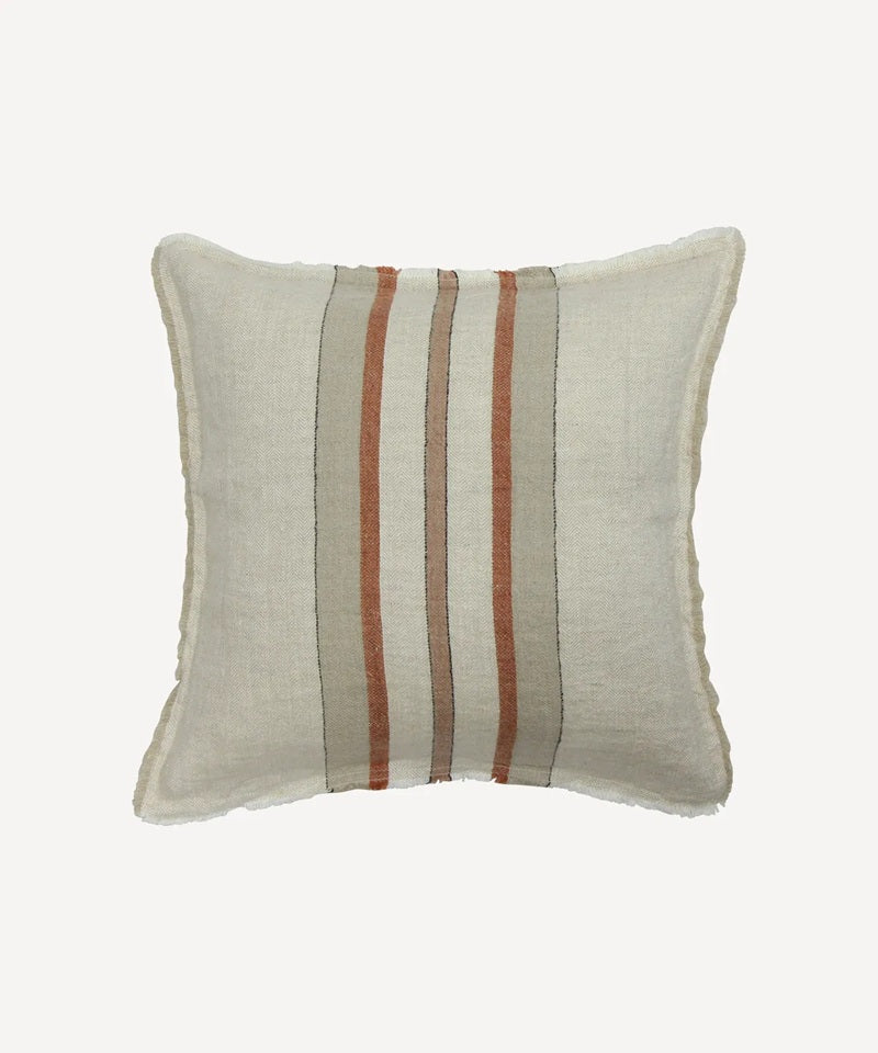 Riviera Stripe Linen Cushion Cover