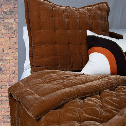 Velvet Comforter | Rust