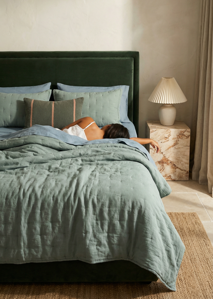 Linen Bedspread | Seagrass