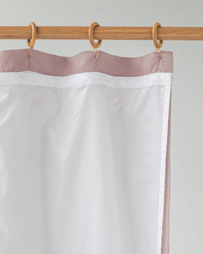 Waterproof Linen Shower Curtain - Woodrose