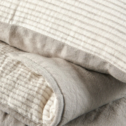 Reversible Linen Quilt | Silver