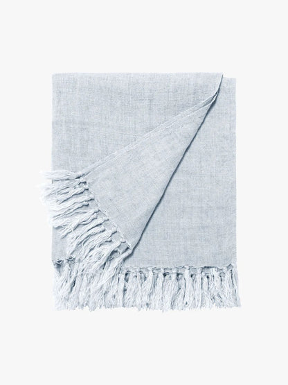 Heavy Linen Throw- Sky
