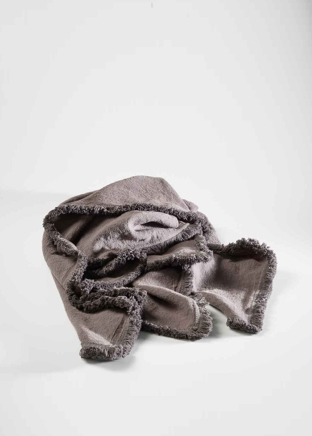 The Céleste Fringe Throw | Slate