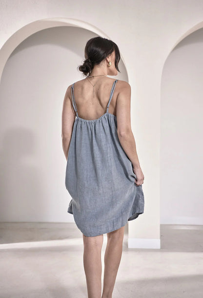 Loungewear Linen Slip | Blue