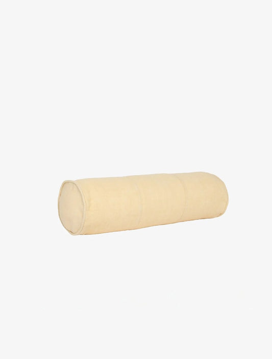 Linen Bolster Cushion - Soft Butter