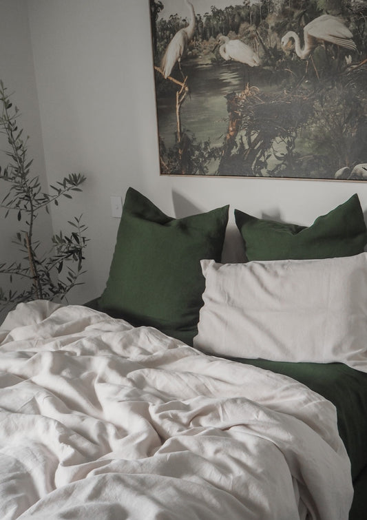 Linen Duvet Cover || Soft Taupe