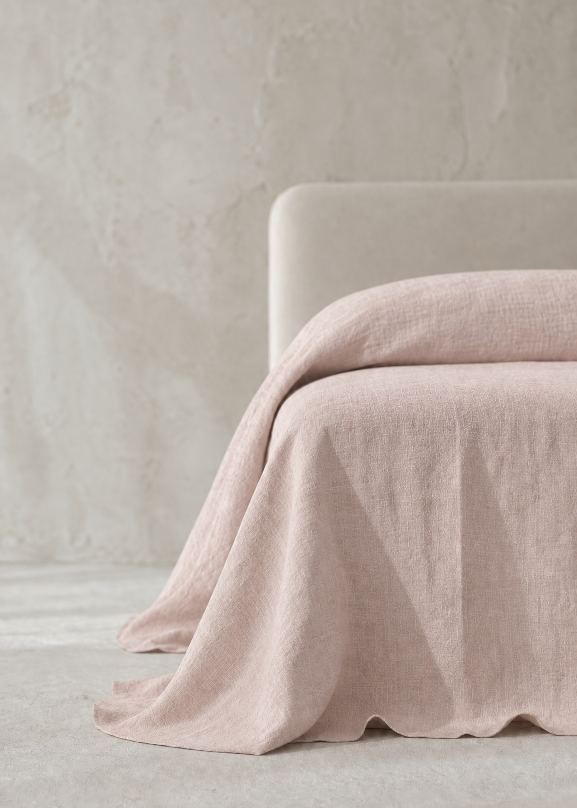 Heavy Linen Bedcover - Sweet Pea
