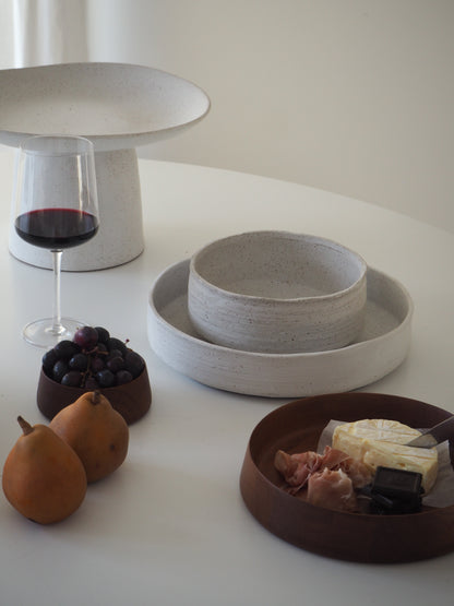 Organic Stoneware platter | Sandy White | 31cm