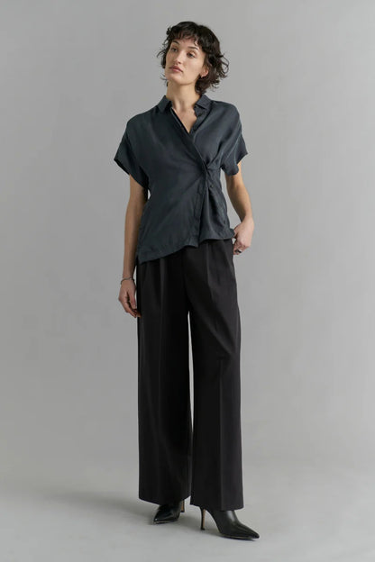 Lotus Shirt - Steel Blue