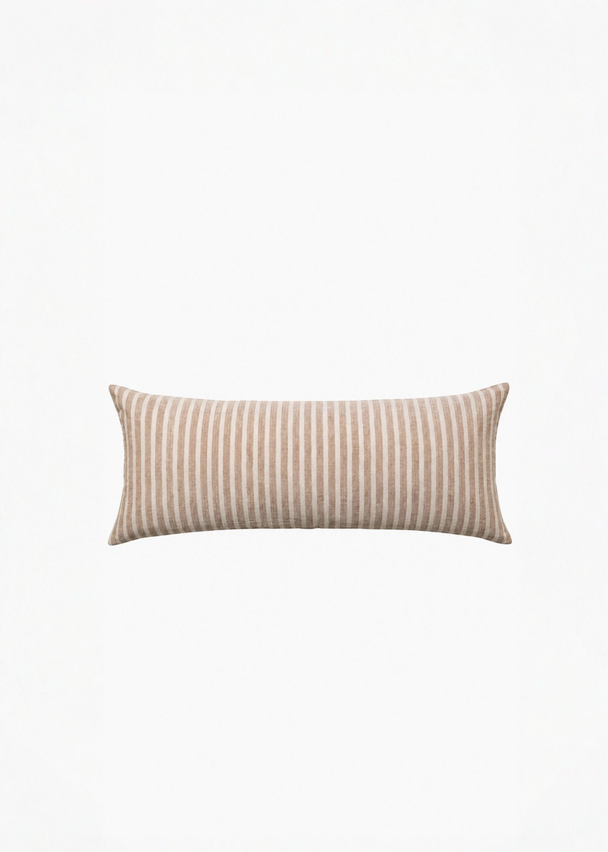 Linen Lumbar - Toffee Stripe 30cm x 90cm