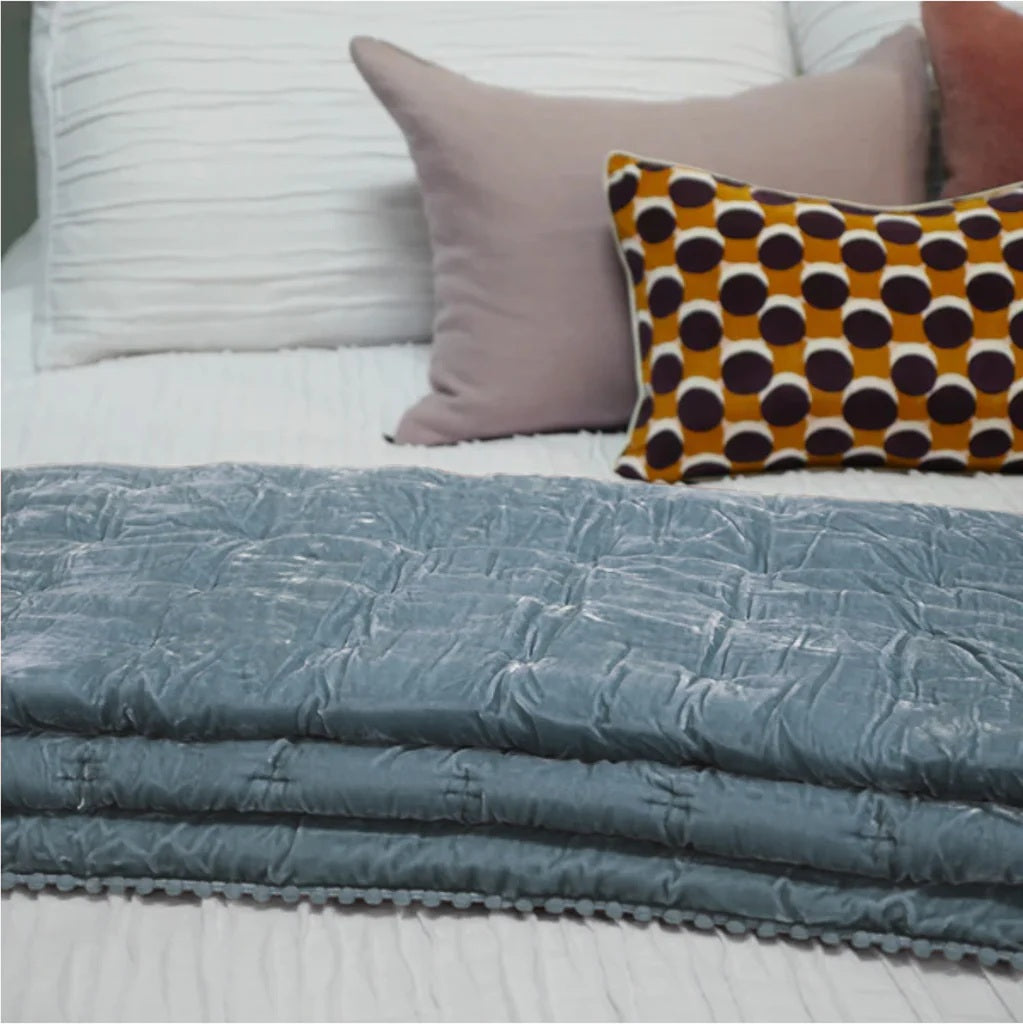 Cruz Velvet Comforter | Ocean