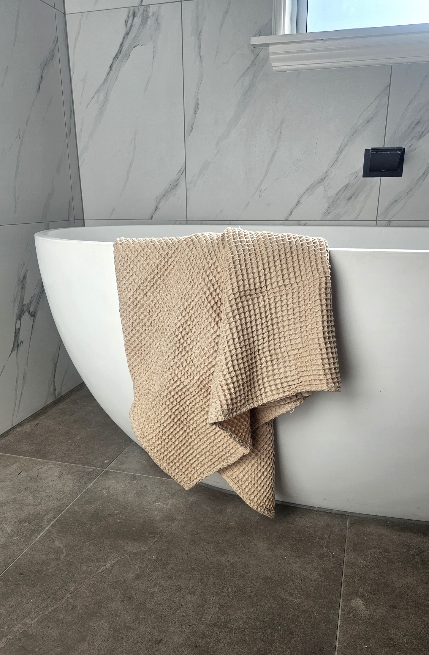 Linen Waffle Towels | Latte