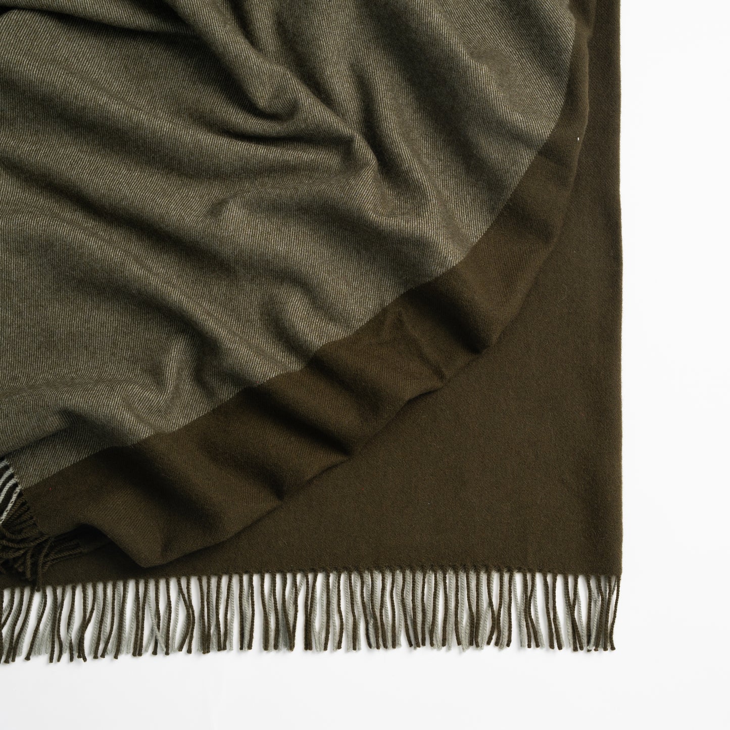 Kelp & Olive Throw Blanket | 100% New Zealand Wool