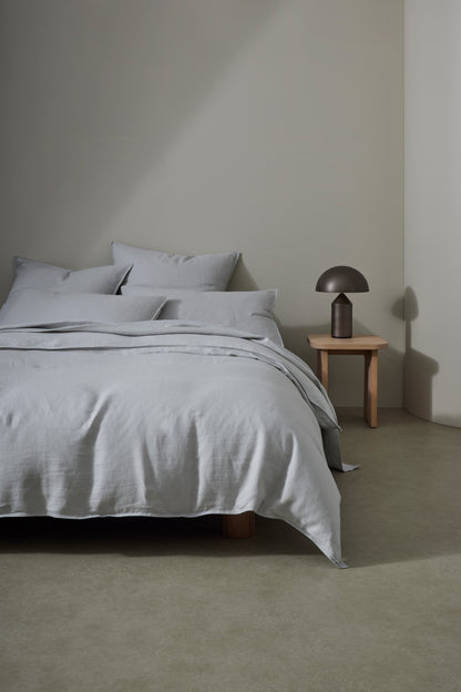 French Flax Linen Duvet Cover | Silver