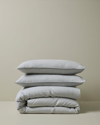 French Flax Linen Duvet Cover | Silver