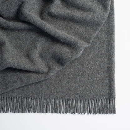 Charcoal Throw Blanket - 100% New Zealand Wool