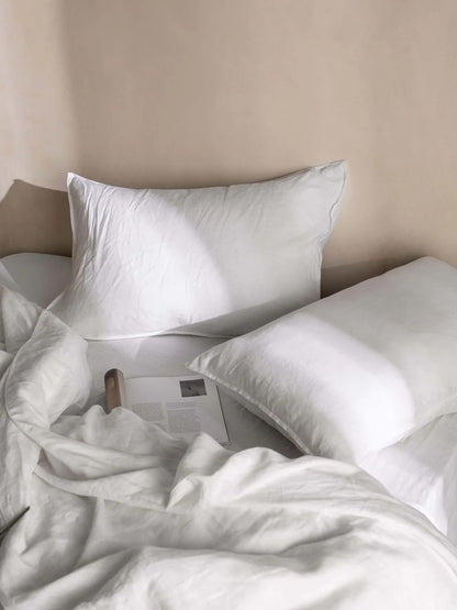 Linen Duvet Cover Set | White