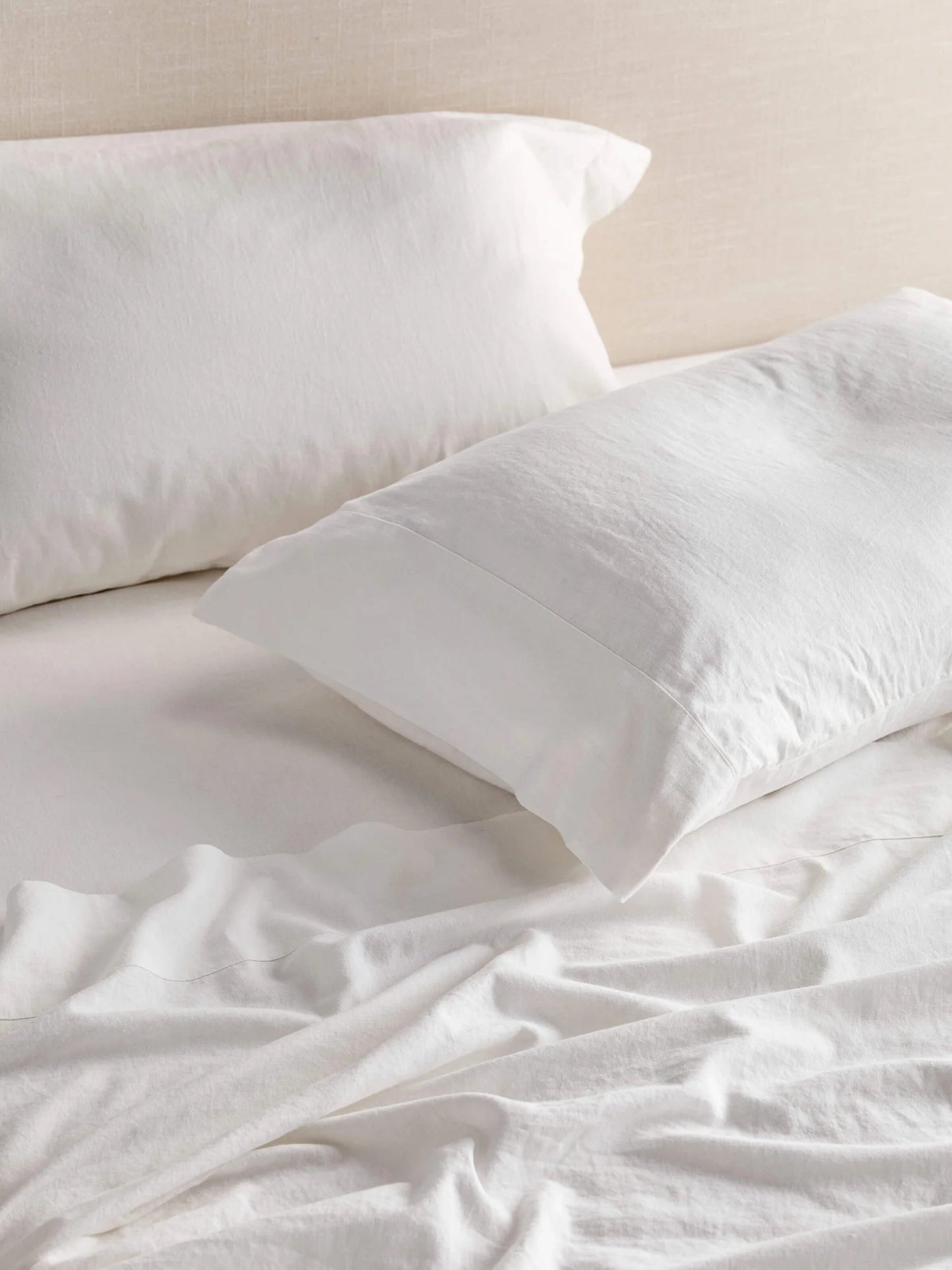 Soho Linen-Cotton Sheet Set | White