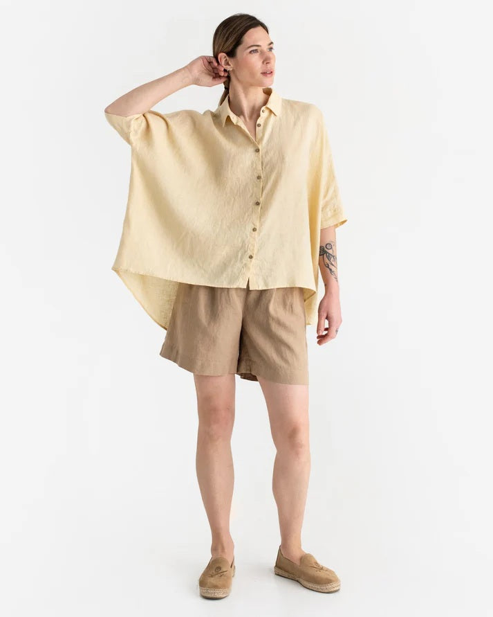 Oversized Linen Shirt - Butter