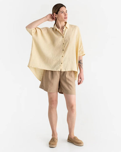 Oversized Linen Shirt - Butter