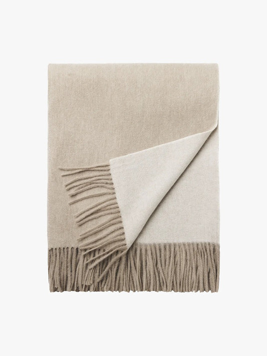 Australian Wool Throw ~ Oatmeal/Chalk