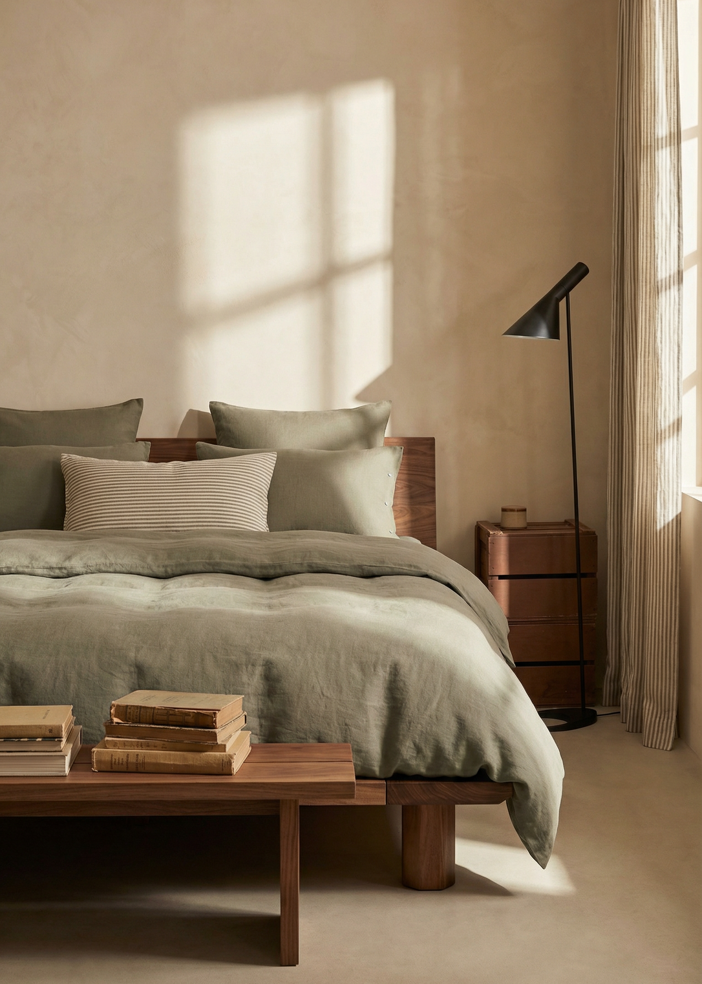 King Linen Duvet Cover in Caper