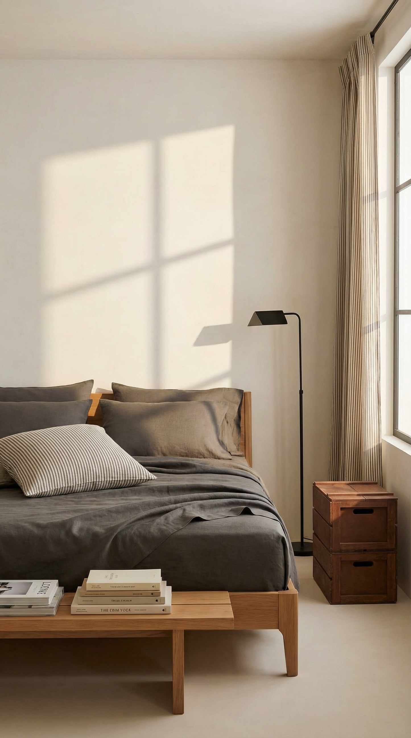 French Flax Linen Sheet Set | Charcoal